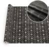Wachstuchtischdecke abwaschbar Premium Leinenprägung Gartentischdecke Geometrie Grau Breite 140cm
