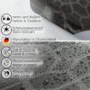 Wachstuchtischdecke abwaschbar Premium Leinenprägung Gartentischdecke Geometrie Grau Breite 140cm