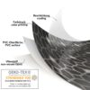 Wachstuchtischdecke abwaschbar Premium Leinenprägung Gartentischdecke Geometrie Grau Breite 140cm – 100x140cm, Schnittkante