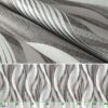 Wachstuchtischdecke abwaschbar Premium Leinenprägung Gartentischdecke Wellen Weiß Grau Breite 140cm