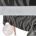 Wachstuchtischdecke abwaschbar Premium Leinenprägung Gartentischdecke Wellen Grau Breite 140cm