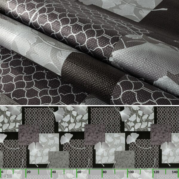 Wachstuchtischdecke abwaschbar Premium Leinenprägung Gartentischdecke Miranda Breite 140cm – 100x140cm, Schnittkante