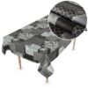Wachstuchtischdecke abwaschbar Premium Leinenprägung Gartentischdecke Miranda Breite 140cm – 100x140cm, Schnittkante