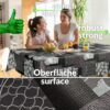 Wachstuchtischdecke abwaschbar Premium Leinenprägung Gartentischdecke Miranda Breite 140cm