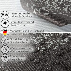 Wachstuchtischdecke abwaschbar Premium Leinenprägung Gartentischdecke Fantasy Breite 140cm