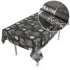 Wachstuchtischdecke abwaschbar Premium Leinenprägung Gartentischdecke Fantasy Breite 140cm – 100x140cm, Schnittkante