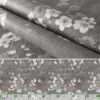 Wachstuchtischdecke abwaschbar Premium Leinenprägung Gartentischdecke Blumen Grau Breite 140cm