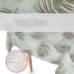 Wachstuchtischdecke Wachstuch Tischdecke abwaschbar Premium Prägung Gartentischdecke Palmblätter Breite 140cm