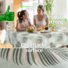 Wachstuchtischdecke Wachstuch Tischdecke abwaschbar Premium Prägung Gartentischdecke Palmblätter Breite 140cm