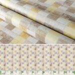 Wachstuchtischdecke Wachstuch Tischdecke abwaschbar Premium Prägung Gartentischdecke Karo Beige Breite 140cm