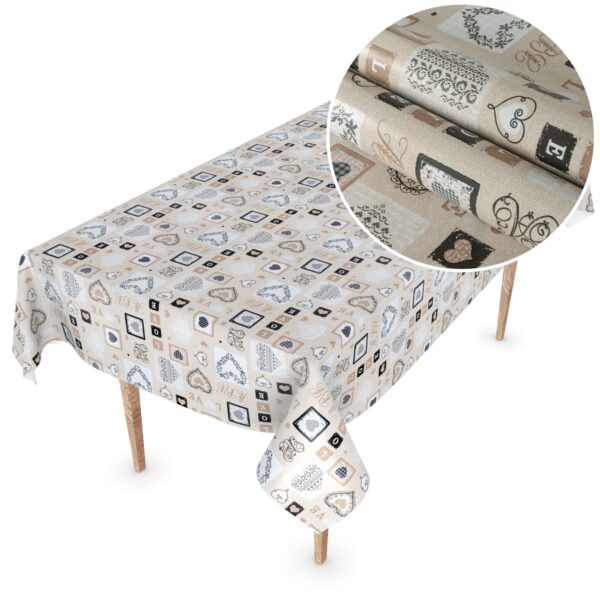 Wachstuchtischdecke Wachstuch Tischdecke abwaschbar Rechteck, rund, oval hochwertige Bedruckung Gartentischdecke LUX Alexis Breite 140cm – 100x140cm, Schnittkante