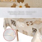 Wachstuchtischdecke Wachstuch Tischdecke abwaschbar Rechteck, rund, oval hochwertige Bedruckung Gartentischdecke LUX Caroline Breite 140cm