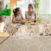 Wachstuchtischdecke Wachstuch Tischdecke abwaschbar Rechteck, rund, oval hochwertige Bedruckung Gartentischdecke LUX Caroline Breite 140cm