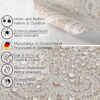 Wachstuchtischdecke Wachstuch Tischdecke abwaschbar rechteck, rund, oval hochwertige Bedruckung Gartentischdecke MIMOSA Häkelspitze Optik Breite 140cm