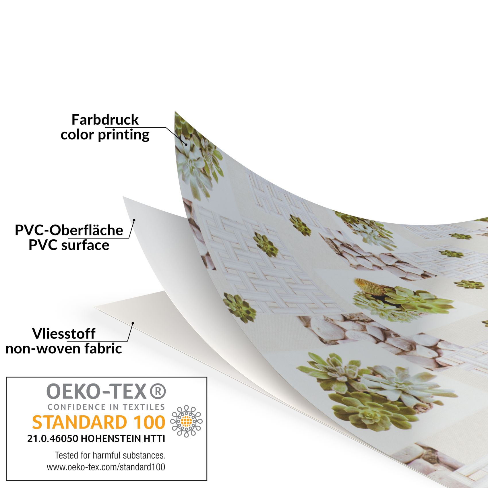 BRMI5151_80-39 Wachstuchtischdecke Wachstuch Tischdecke abwaschbar rechteck, rund, oval hochwertige Bedruckung Gartentischdecke MIMOSA Steine Spa Breite 140cm – 100x140cm, Schnittkante