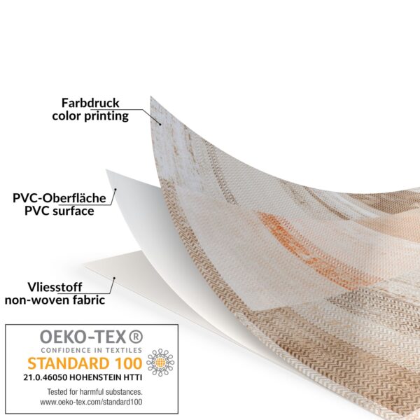 Wachstuchtischdecke Wachstuch Tischdecke abwaschbar rechteck, rund, oval hochwertige Bedruckung Gartentischdecke MIMOSA Patchwork Oldstyle Breite 140cm – 100x140cm, Schnittkante