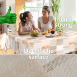 Wachstuchtischdecke Wachstuch Tischdecke abwaschbar rechteck, rund, oval hochwertige Bedruckung Gartentischdecke MIMOSA Patchwork Oldstyle Breite 140cm