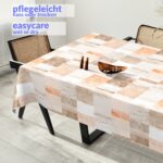 Wachstuchtischdecke Wachstuch Tischdecke abwaschbar rechteck, rund, oval hochwertige Bedruckung Gartentischdecke MIMOSA Patchwork Oldstyle Breite 140cm