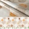 Wachstuchtischdecke Wachstuch Tischdecke abwaschbar rechteck, rund, oval hochwertige Bedruckung Gartentischdecke MIMOSA Kreise Beige Ornamente Breite 140cm – 100x140cm, Schnittkante
