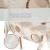 Wachstuchtischdecke Wachstuch Tischdecke abwaschbar rechteck, rund, oval hochwertige Bedruckung Gartentischdecke MIMOSA Kreise Beige Ornamente Breite 140cm – 100x140cm, Schnittkante