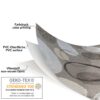 Wachstuchtischdecke Wachstuch Tischdecke abwaschbar rechteck, rund, oval hochwertige Bedruckung Gartentischdecke MIMOSA Kreise Grau Ornamente Breite 140cm