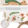 Weihnachtstischdecke Wachstuch Weihnachten Tischdecke abwaschbar Teddybär Tannenbaum – 90x130cm, Schnittkante