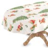 C001531C_52-12 Weihnachtstischdecke Wachstuch Weihnachten Tischdecke abwaschbar Teddybär Tannenbaum – 240x140cm, Schnittkante