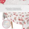 Weihnachtstischdecke Weihnachten Wachstuch Tischdecke abwaschbar Weihnachtskerze Geschenk Motiv – 90x130cm, Schnittkante