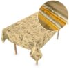 Wachstuch Tischdecke abwaschbar Meterware Wachstuchdecke Breite 140cm Gold