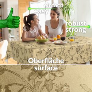 Wachstuch Tischdecke abwaschbar Meterware Wachstuchdecke Breite 140cm Gold