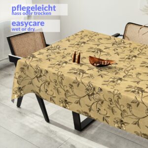 Wachstuch Tischdecke abwaschbar Meterware Wachstuchdecke Breite 140cm Gold