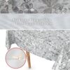 Wachstuch Tischdecke abwaschbar Meterware Wachstuchdecke Breite 140cm Silber – 90x130cm, Schnittkante
