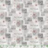Wachstuch Tischdecke abwaschbar Meterware Wachstuchdecke Breite 140cm Holz Liebe Herz – 90x130cm, Schnittkante