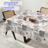 Wachstuch Tischdecke abwaschbar Meterware Wachstuchdecke Breite 140cm Holz Liebe Herz – 90x130cm, Schnittkante