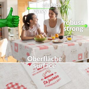 Wachstuch Tischdecke abwaschbar Wachstischdecke Rustikale Küche 140cm Breite