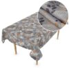 Wachstuch Tischdecke abwaschbar Meterware Wachstuchdecke Breite 140cm Florence Grau – 90x130cm, Schnittkante