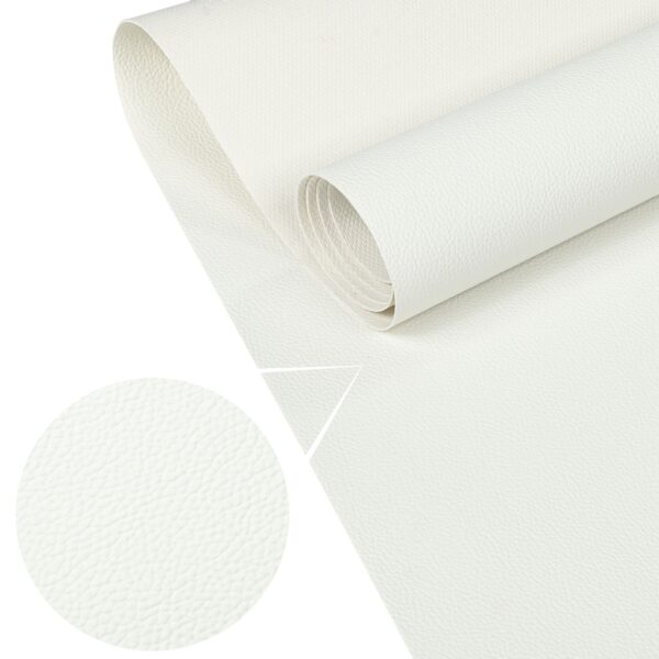 Kunstleder Meterware Leder Stoff Lederimitat 140cm Breit Weiß – 100x140cm