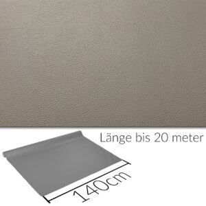 Kunstleder Meterware Leder Stoff Lederimitat 140cm Breit Sand