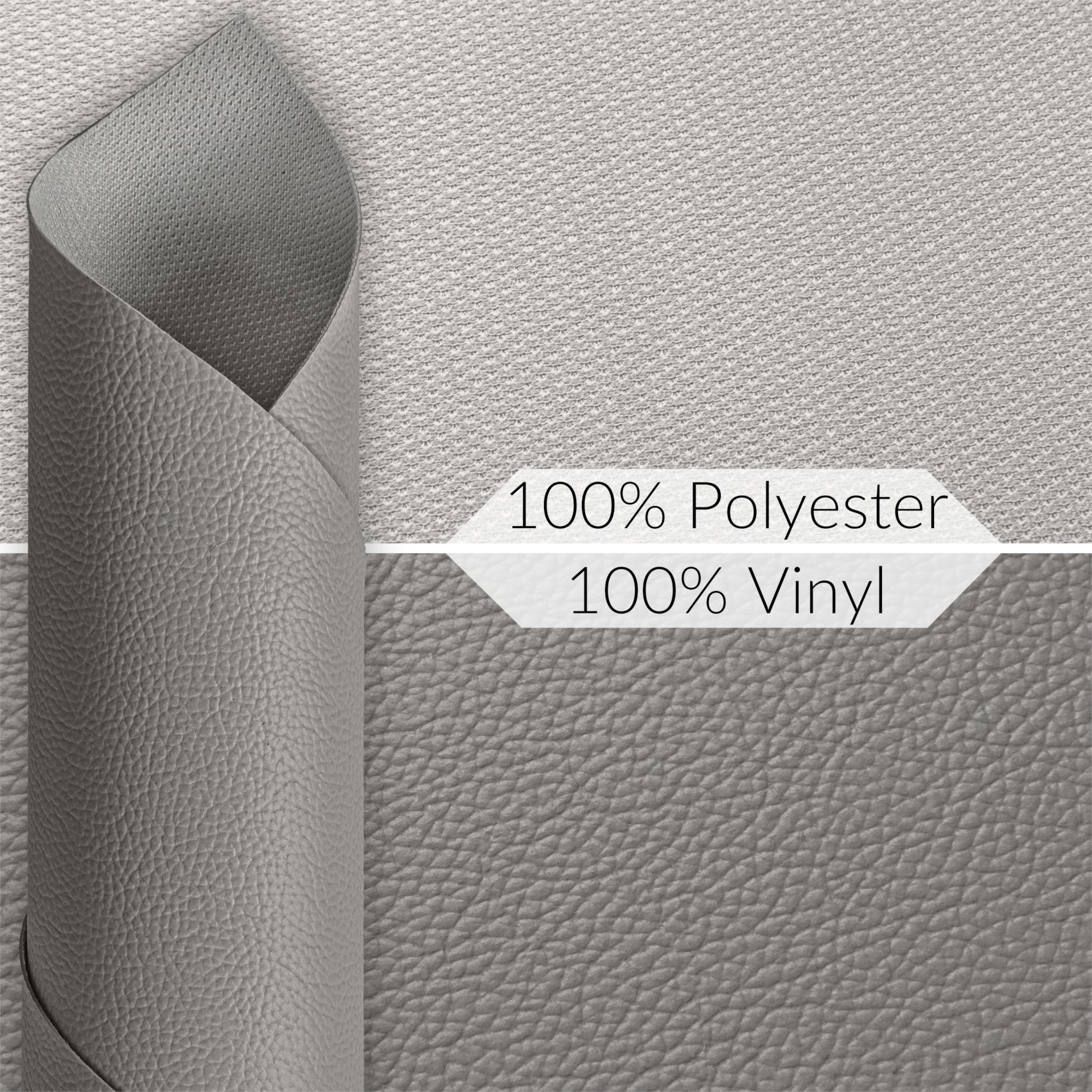 Kunstleder Meterware Leder Stoff Lederimitat 140cm Breit Grau – 100x140cm