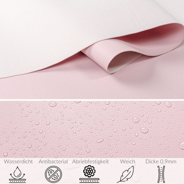 Kunstleder Meterware Leder Stoff Lederimitat 140cm Breit Pink – 100x140cm