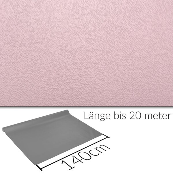 Kunstleder Meterware Leder Stoff Lederimitat 140cm Breit Pink – 100x140cm