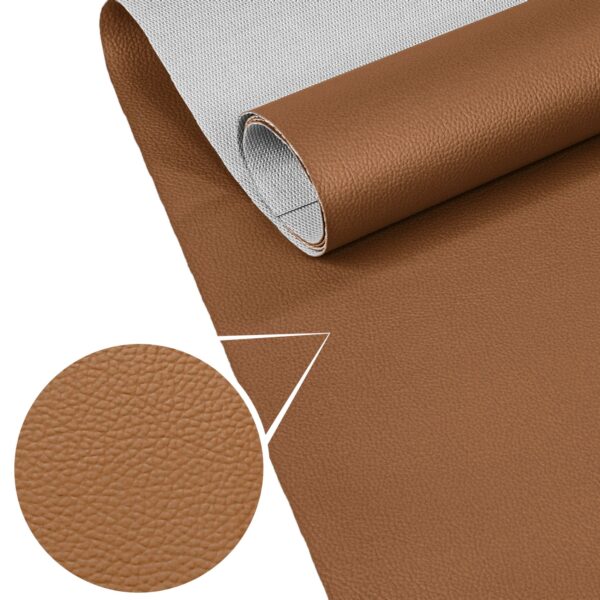 Kunstleder Meterware Leder Stoff Lederimitat 140cm Breit Senf – 100x140cm