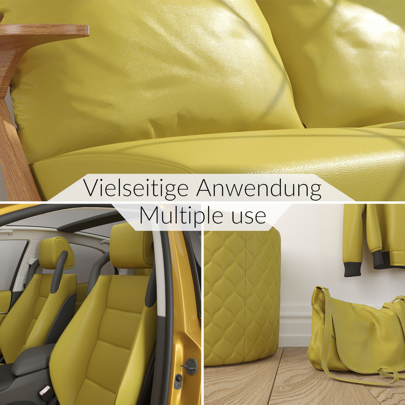 PPMOON31_50-1 Kunstleder Meterware Leder Stoff Lederimitat 140cm Breit Pistazie – 100x140cm