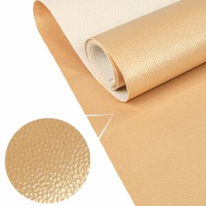 Kunstleder Meterware Leder Stoff Lederimitat 140cm Breit Gold Metallic