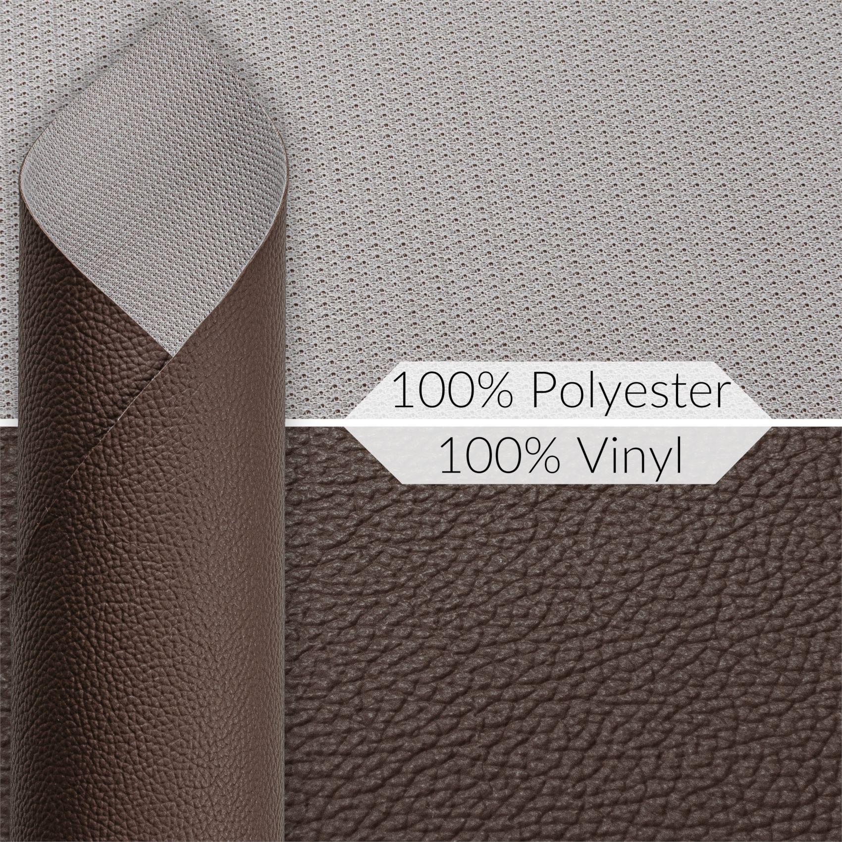 Kunstleder Meterware Leder Stoff Lederimitat 140cm Breit Mokka – 100x140cm