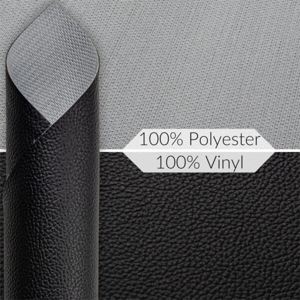 Kunstleder Meterware Leder Stoff Lederimitat 140cm Breit Schwarz – 100x140cm