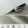Kunstleder Meterware Leder Stoff Lederimitat 140cm Breit Silber Metallic