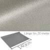 Kunstleder Meterware Leder Stoff Lederimitat 140cm Breit Silber Metallic