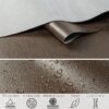 Kunstleder Meterware Leder Stoff Lederimitat 140cm Breit Moosgrau Metallic