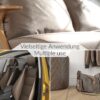 Kunstleder Meterware Leder Stoff Lederimitat 140cm Breit Moosgrau Metallic